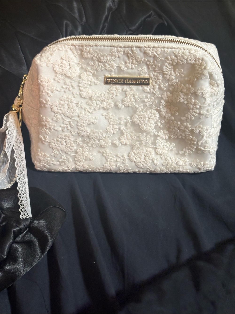 Vince Camuto Ivory Lace Cosmetic Pouch - Picture 2 of 6